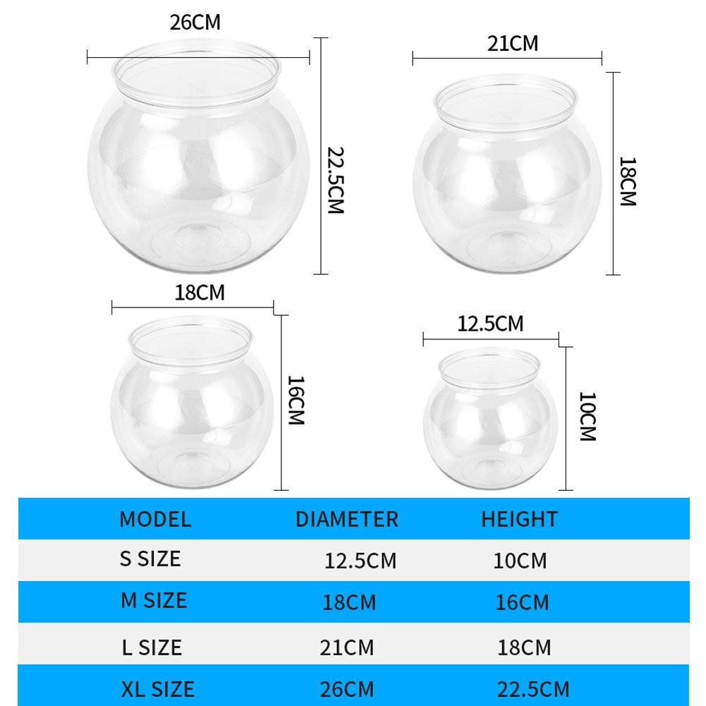 Leuke Transparante Ronde Vissenkom Bal-Vormige Anti-Fall Onbreekbaar Aquarium Voor Bruiloften Woonkamer Desktop Woondecoratie