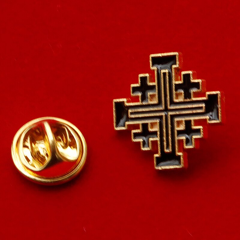 Katholieke Christian Jeruzalem Kruis Broche Badge Religieuze Sieraden Articulos Religiosos Catolico Kerk Halo