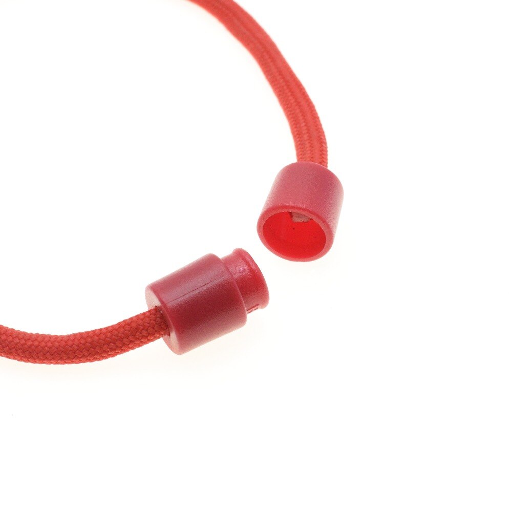 10 stk / pakke plastsnor sikkerhetsbrytende pop fett kontakter til paracord og bånd lanyards rød