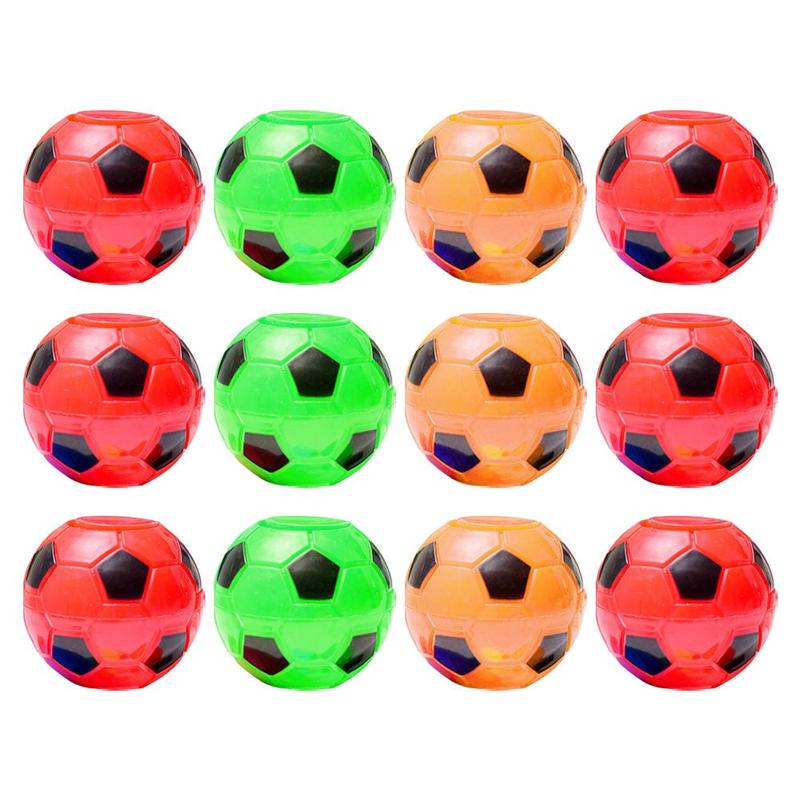 12Pcs Kids Vingertop Spinning Bal Speelgoed Mini Spinning Voetbal Top Speelgoed Fidget Spinners Stress Verlichten Speelgoed Antistress Fidget Speelgoed: Default Title