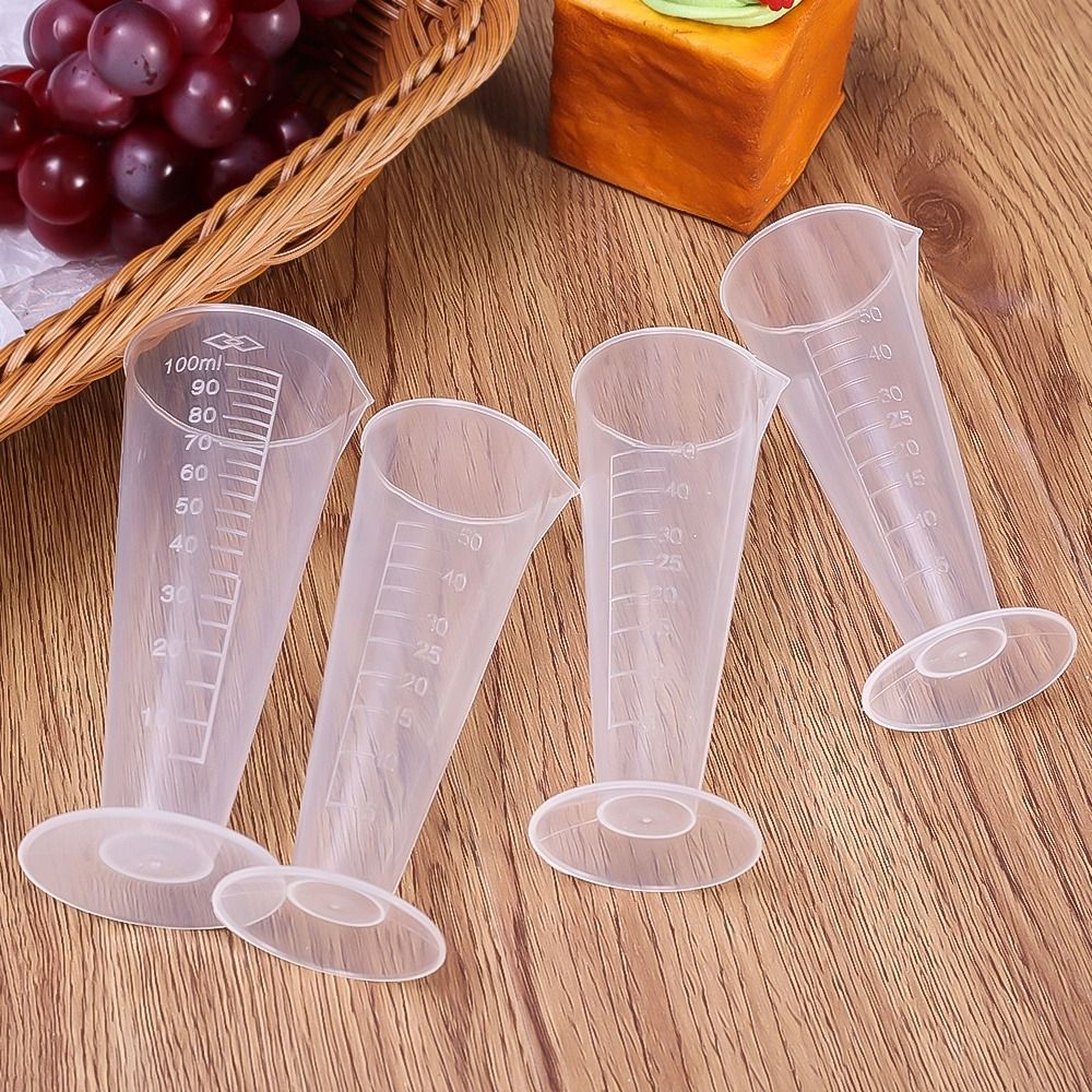 Misurino per liquidi in PP 25/50/100/250/500ml Tazza ondulata in plastica trasparente Forniture da cucina di grande capacità