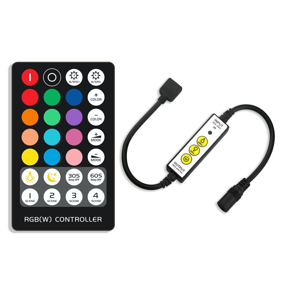 Ir 14 näppäintä 17 näppäintä 28 näppäin led-nauhaohjain 3 näppäinvastaanottimella 3825 5050 rgb rgbw rgbcct led valonauha  dc5-24v 144w
