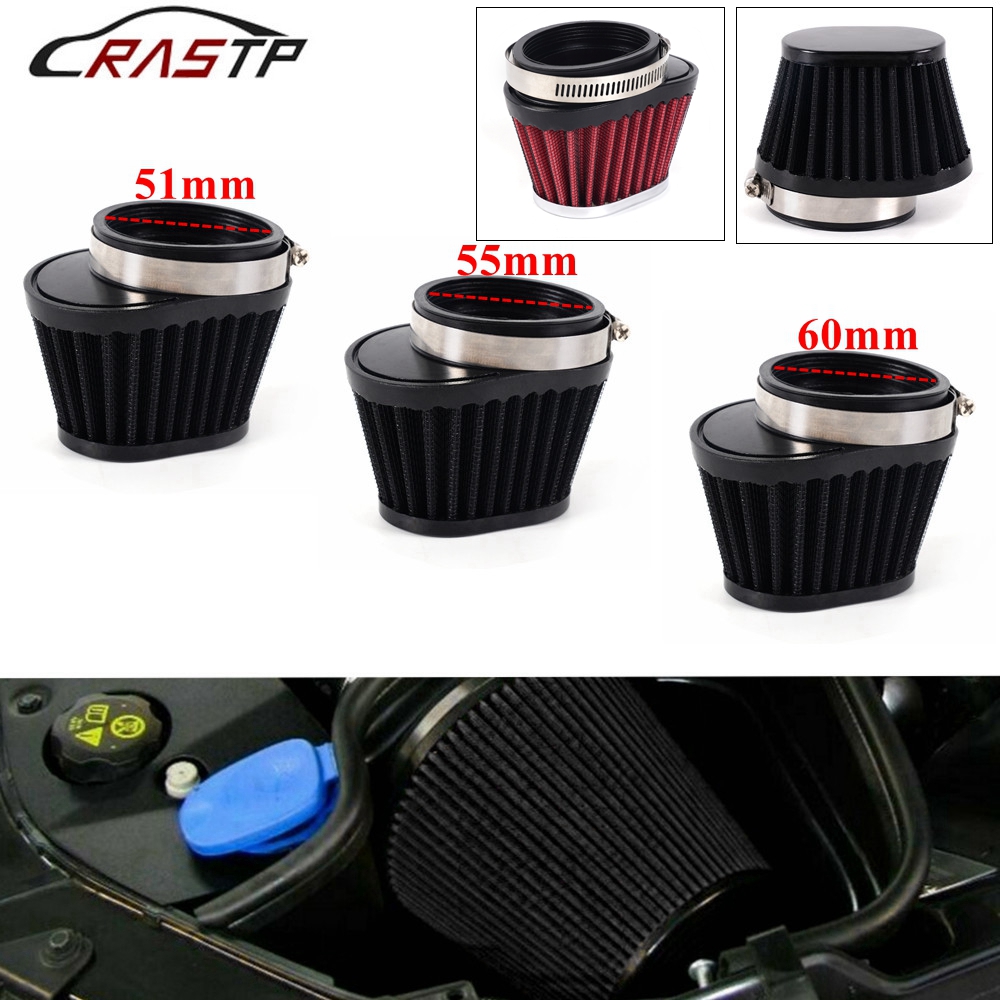 RASTP-Universal Air Filter 51mm/55mm/60mm Cleaner Oval Round Tapered Cone Clamp for Motorcycle Car Mini Bike RS-OFI100