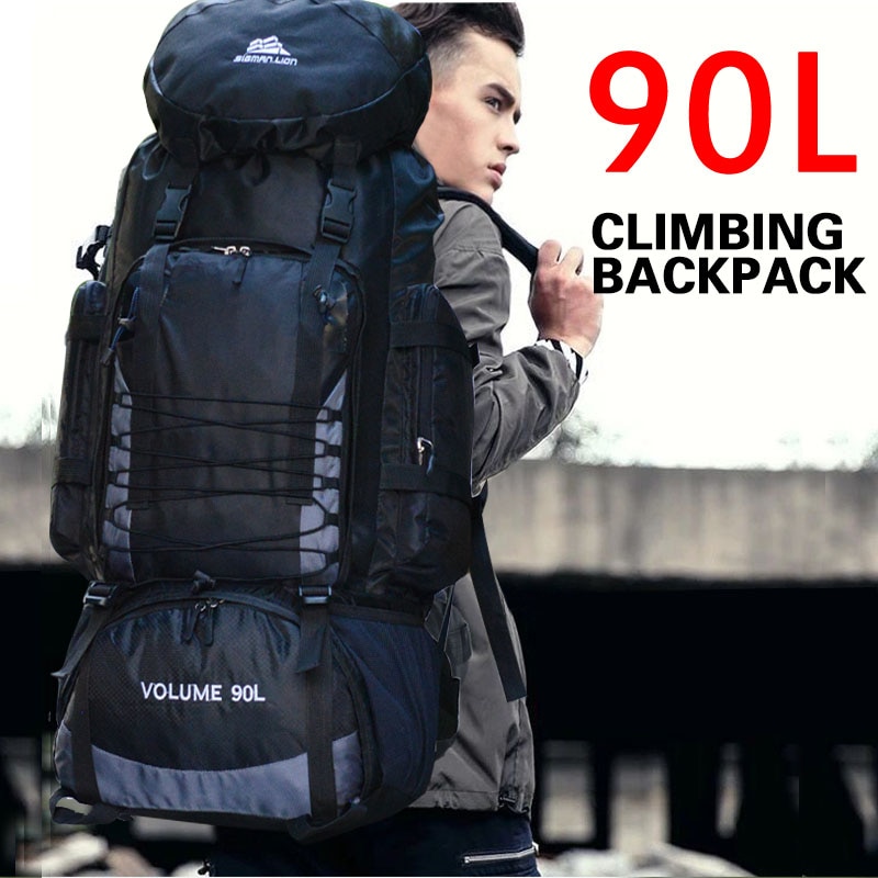 90l ryggsäck vandring ryggsäckar berg ryggsäck vattentät rivmotstånd ryggsäck multifunktionell camping kallning klättring