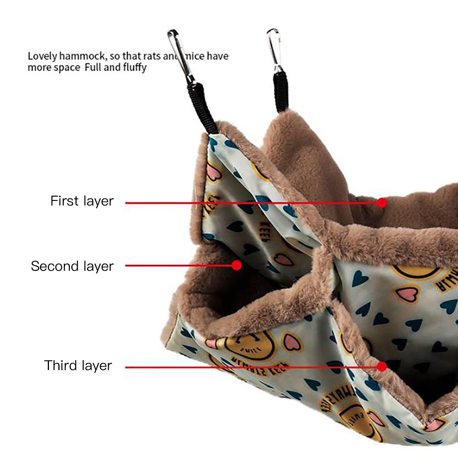 Ferret Rat Bed Ferret Nation Cage Pet Hammock Pet Waterloo Ferret Rat House Pig Coffee Pink Yellow Guinea Double-layer Hammock