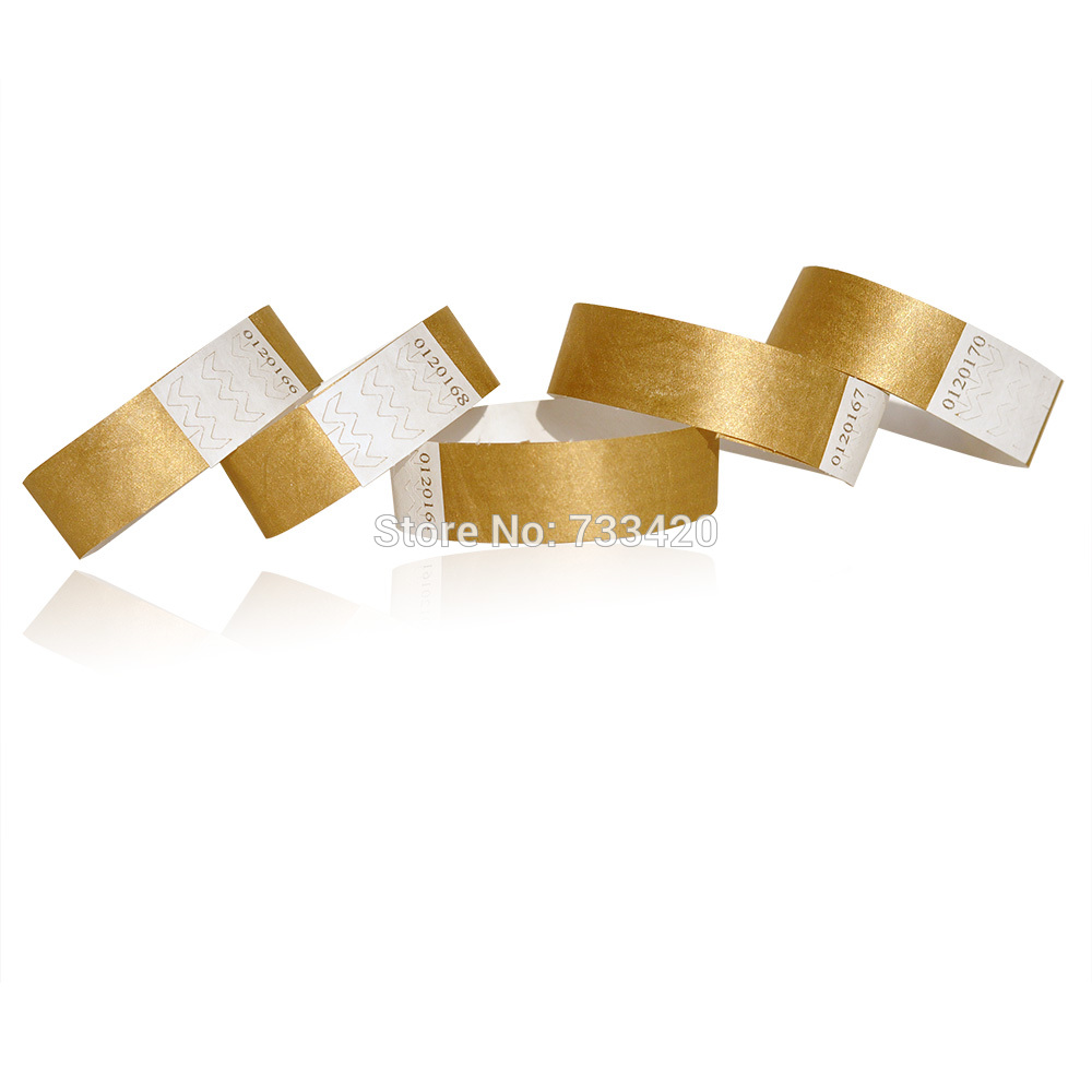 Neon Colors 3/4 inch Tyvek Wristbands with Numbers, Colorful ID Wristbands for Parties Events 500 pieces