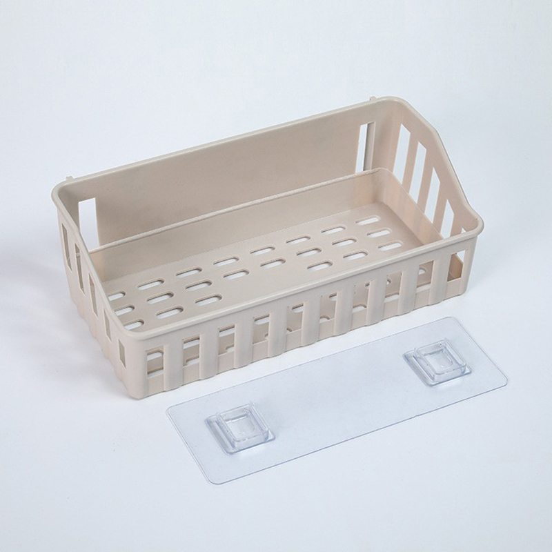 Organizador de estantes de baño sin taladro, estante de almacenamiento de ducha, soporte de champú de plástico para inodoro, montaje en pared, accesorios de baño: Verde claro