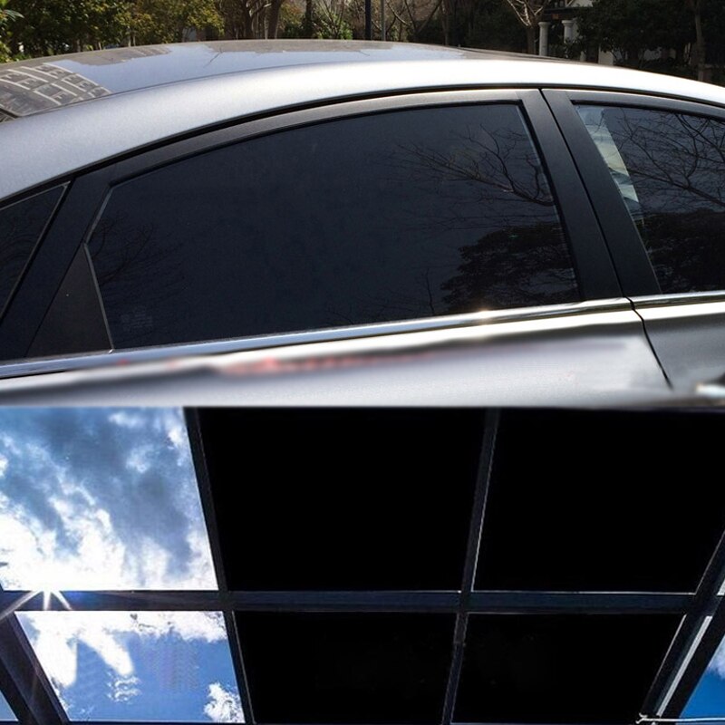 DIY Car Styling Black PVC Car Side Window Sunshades Electrostatic Sticker Sunscreen Film Stickers Cover Automobiles Accessories