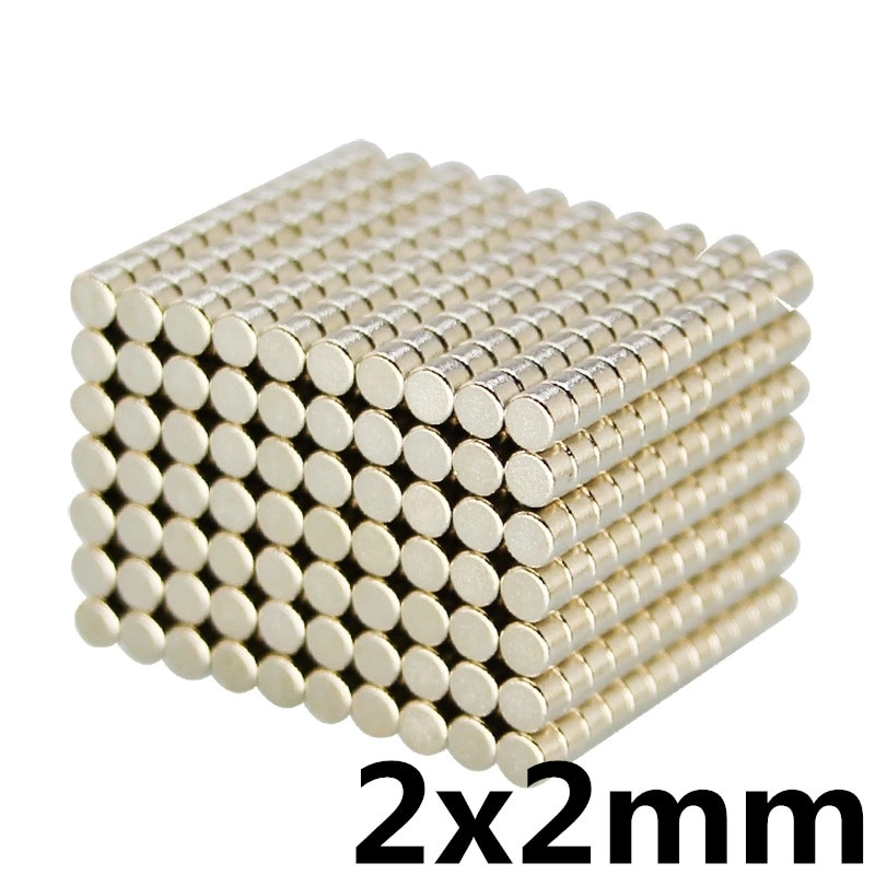 100pcs Dia 2x2mm ronde magneet N35 zeldzame aarde super sterke permanente neodymium magneten voor ambachten Disc 2*2mm