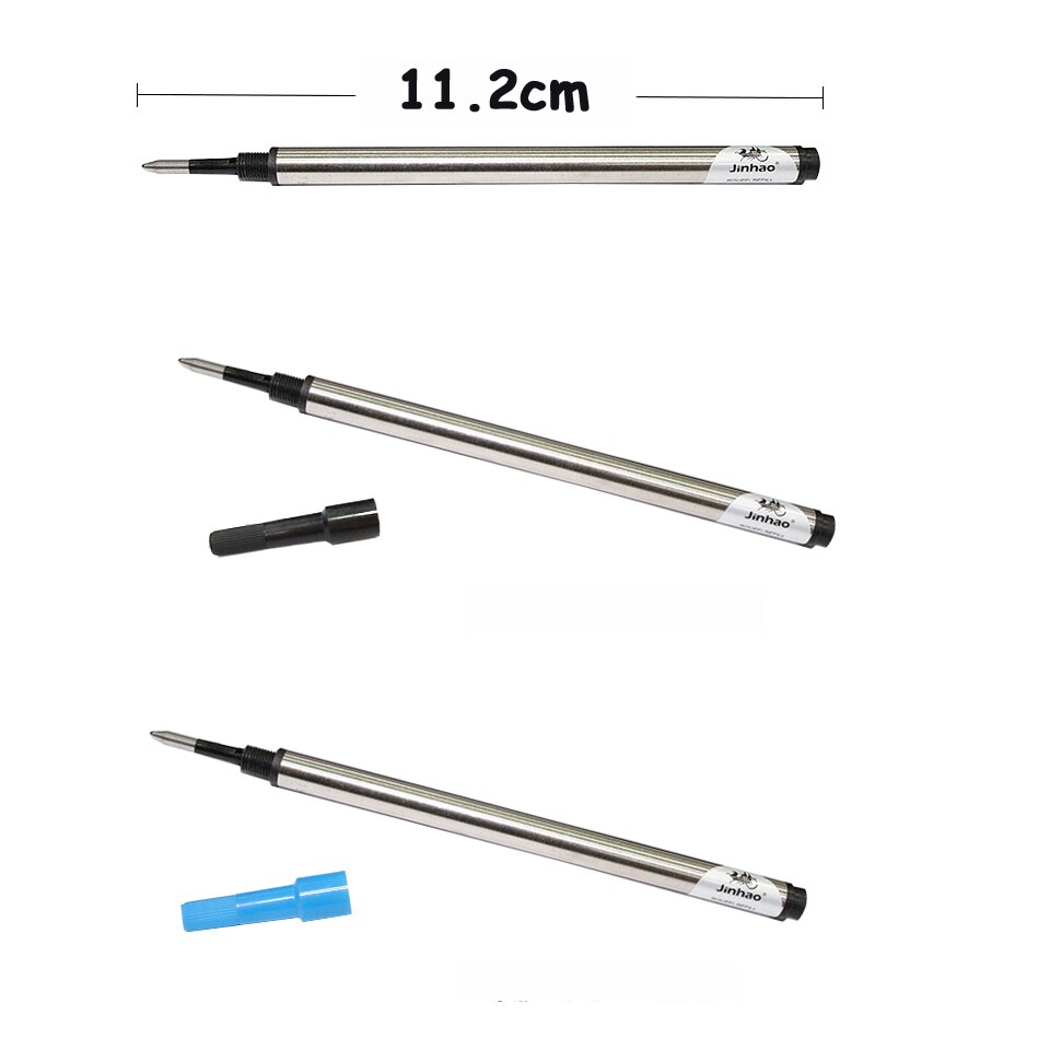 2Pcs/lot Rotating Threaded Port Ball pen's Refills Black and Blue ink 0.5-0.7mm Nib Ballpoint pen Refills Office School Supplies
