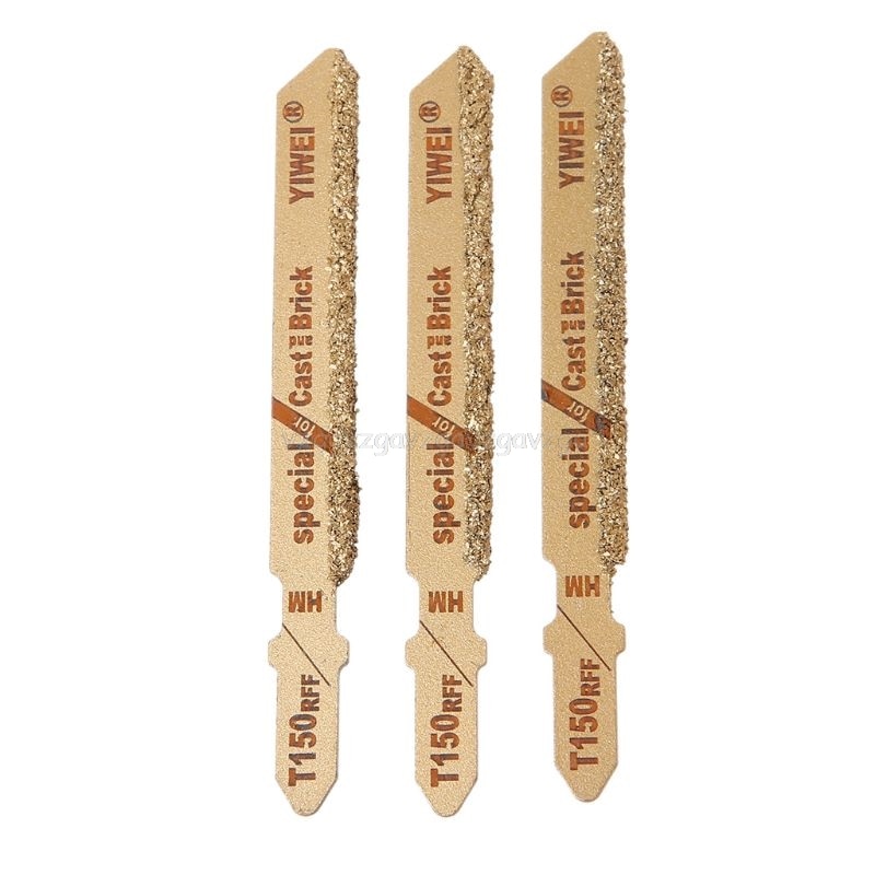 Hoja de sierra caladora de diamante, 3 uds., grano de carburo T150 de 3 ", vástago en T, hojas de sierra, herramienta de corte de azulejos de cerámica D13 19