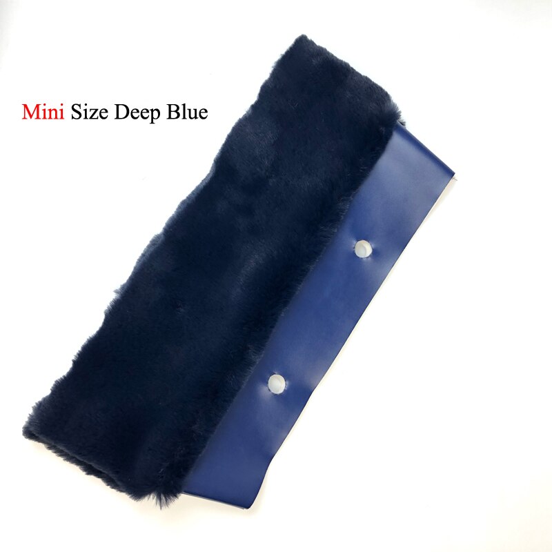 Fur Plush Trim for obag handbag Thermal Plush Decoration Fit for O bag Silicone bag Accessories women's handbags: Mini Deep Blue