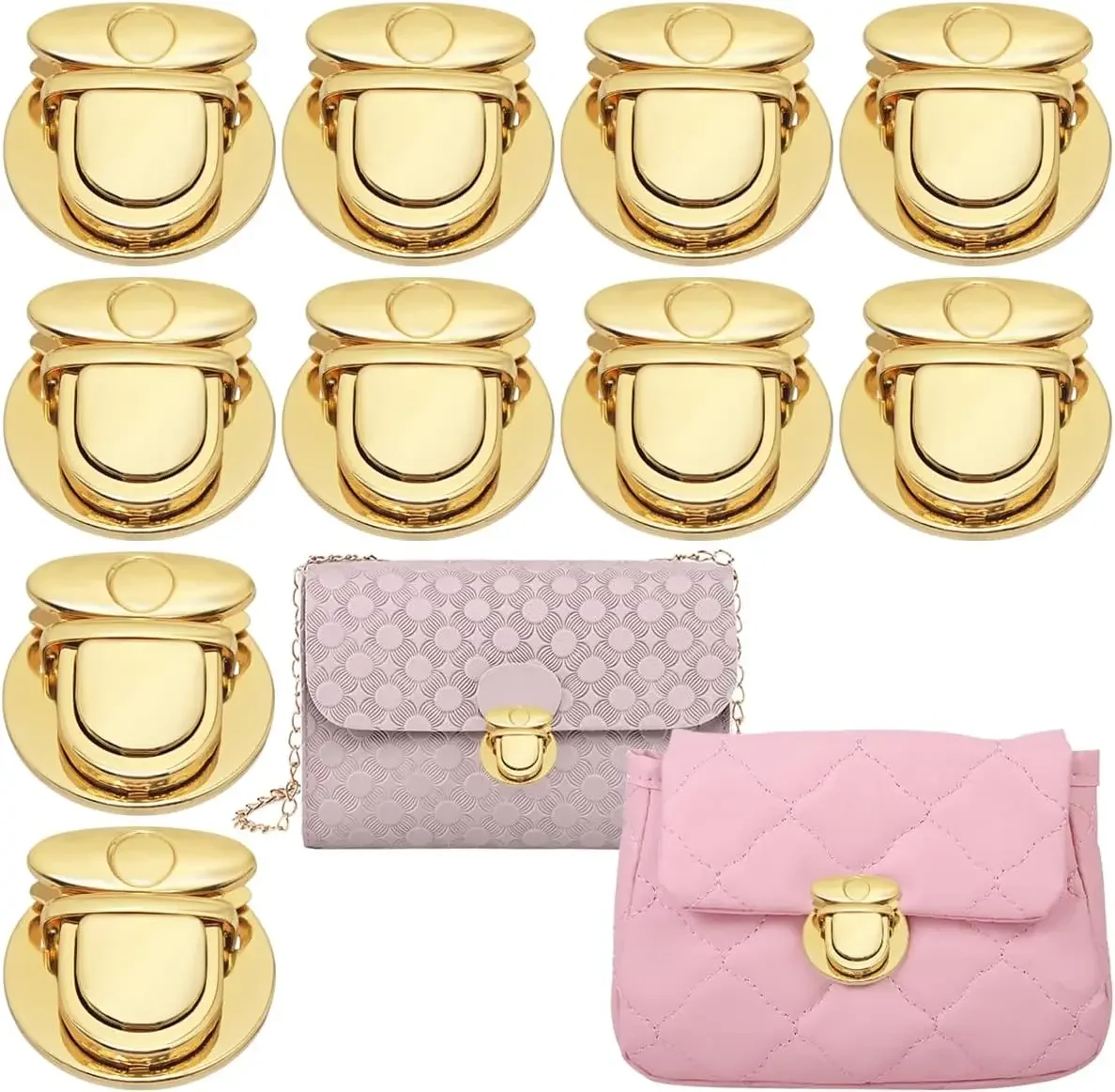 5/20 szt. Metalowe Zamki Zatrzaskowe robić Torebek, Klamry robić Torebek na Ramię, Portmonetek, Torb, Zapięcia, Zatrzaski DIY, Akcesoria robić Torebek Rękodzielniczych