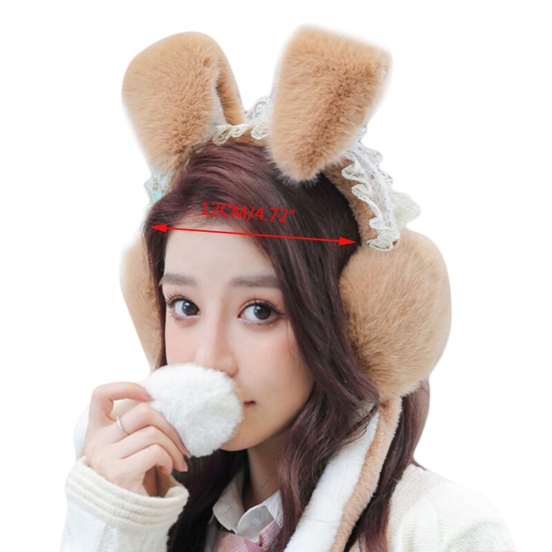 Lustige Plüsch Hase Ohrenschützer ziehen um Springen Kaninchen Ohrenschützer Nette unisex Ebene Ohr Klappe für freundlicher Kleinkind Multi Farbe