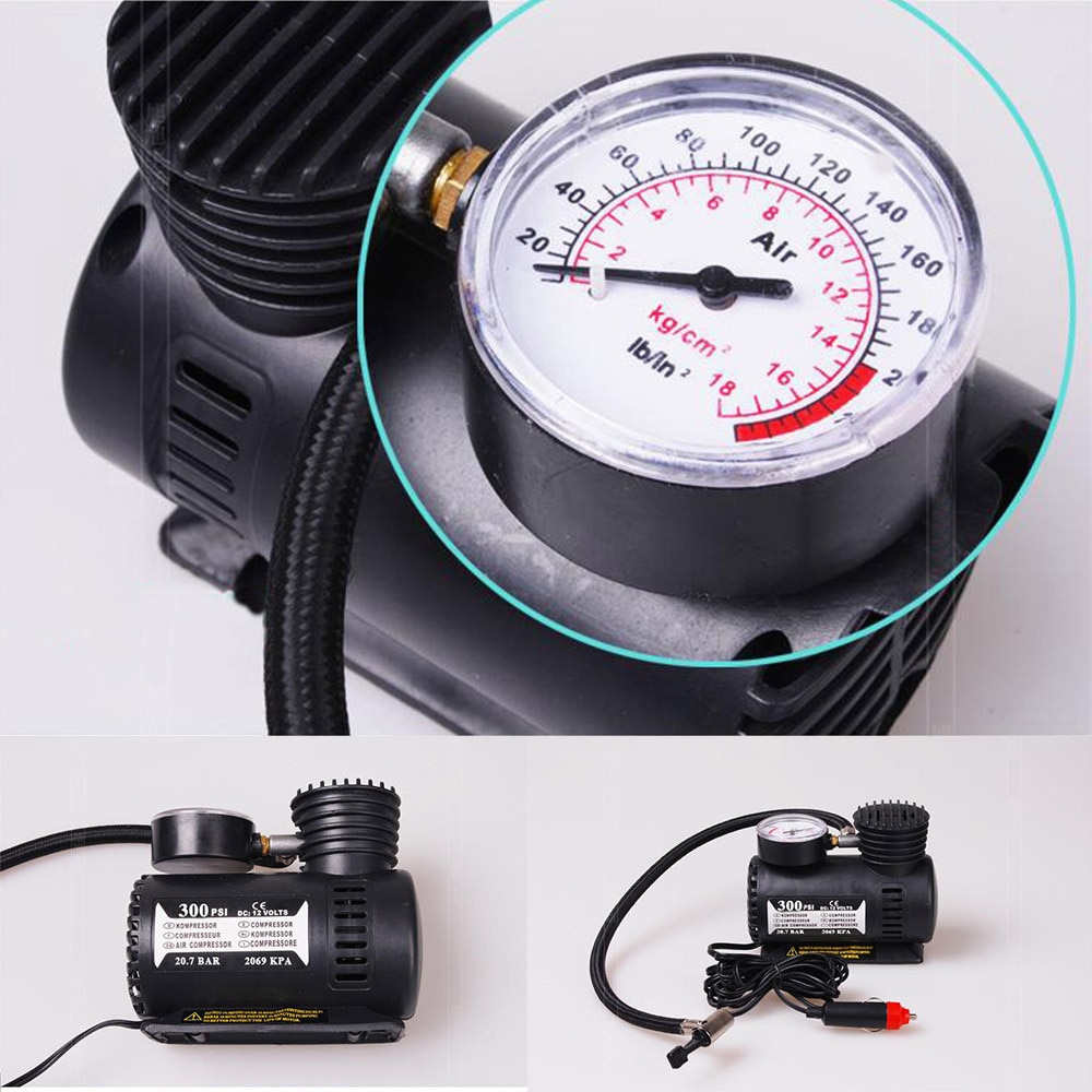 12v Car Electric Mini Compact Compressor Pump Auto Tyre Air Inflator 300psi Tire Air Filling Inflation Tool For Automotive