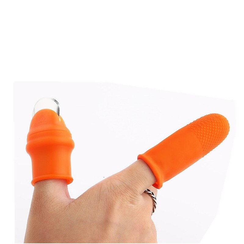 Coltello da pollice in silicone protezione per le dita coltello da raccolta per verzura coltello per piante forbici anelli da taglio di sicurezza guanti da giardino