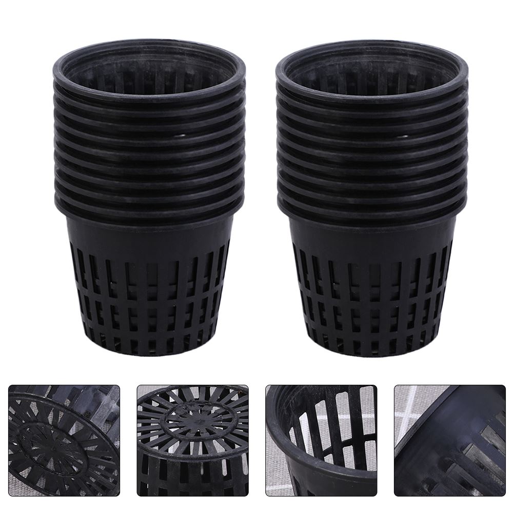 20pcs Hydroponic Container Orchid Pot Slotted Mesh Pot Nursery Pots Hydroponic Baskets Plant Grow Cup