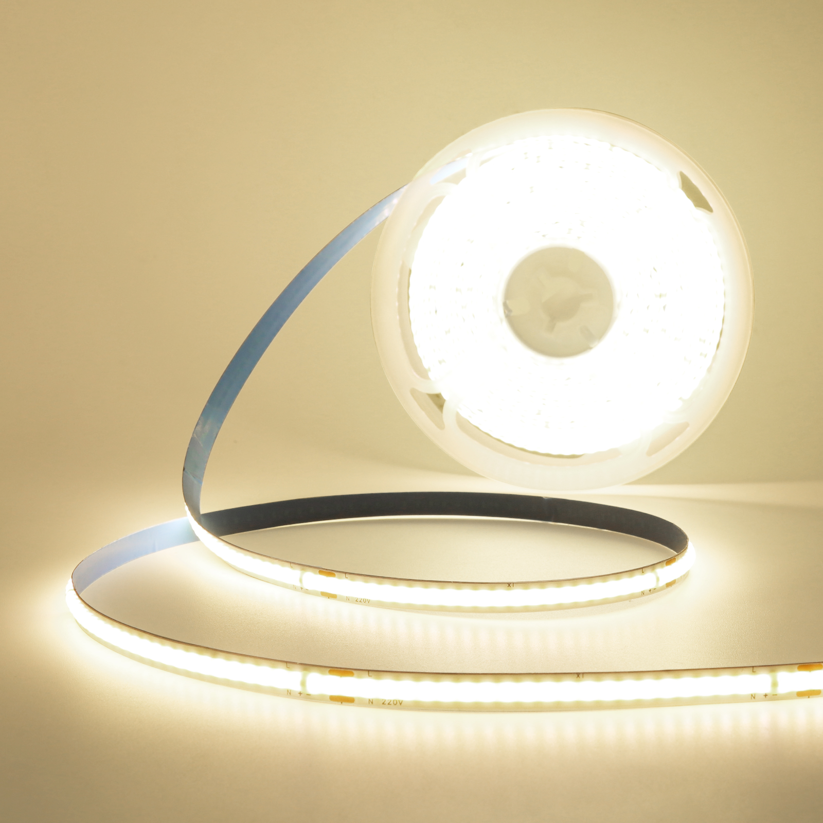 220V 5m 10m 15m 20m 50m COB LED Strip High Density 8mm PCB 240LEDs/m White/Warm White Cuttable and Flexible Ribbon Rope Light: Emitting Color2 / 10m