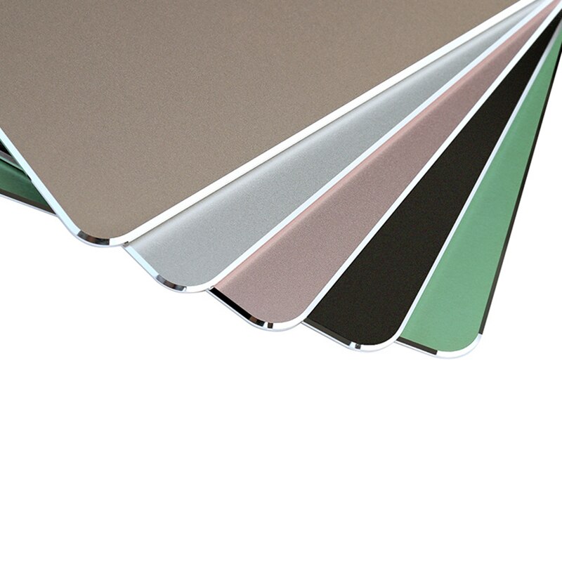 Tapis de souris en aluminium et métal, dur, lisse, mat, fin, antidérapant, étanche, contrôle rapide et précis, pour le bureau et la maison