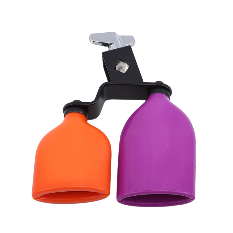 Naranja y morado campana de vaca campana de madera pescado campana de ganado para Cheers Juegos Deportivos boda vaca campana batería instrumentos de percusión