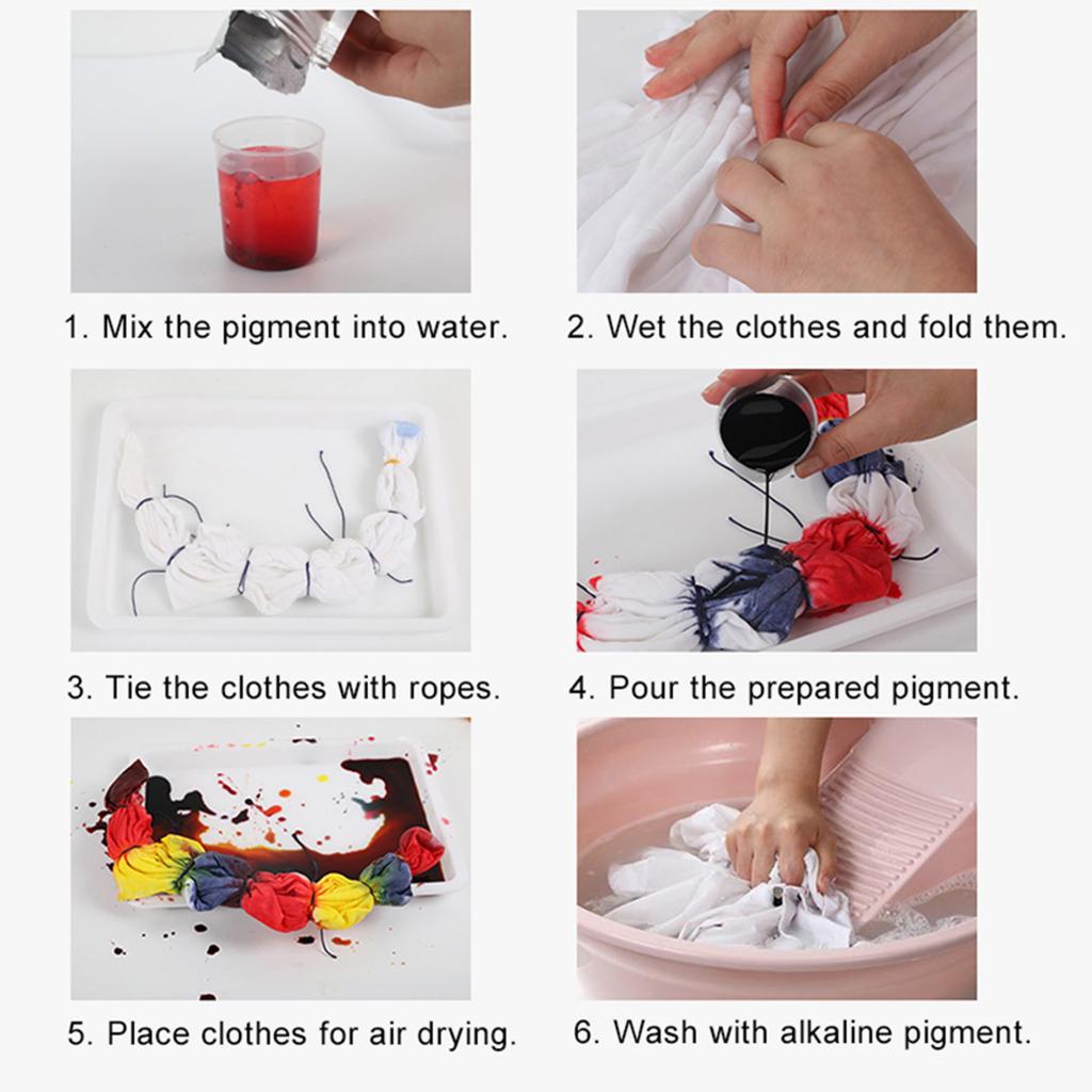 Kit Tie Dye Con 20 Colori E T-Shirt - Attività Creativa Per Bambini E Adulti - Foto 11