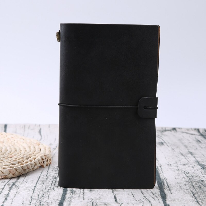 Travel Handcrafted Diary Notebook Engraved Leather Journal Message Note P9YA