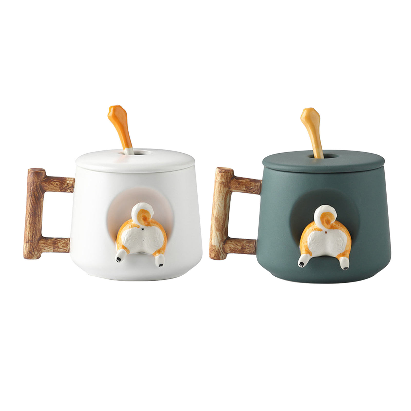 Tasse 3D en céramique Corgi pour fesses, motif de chien, nouveauté, tasse à Cappuccino pour la maison, d&#39;anniversaire