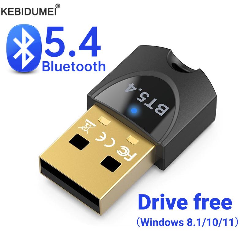 USB Bluetooth 5.4 5.3 Adapter Wireless Dongle Adapters for PC Wireless Mouse Keyboard Music Audio Receiver Transmitter Bluetooth