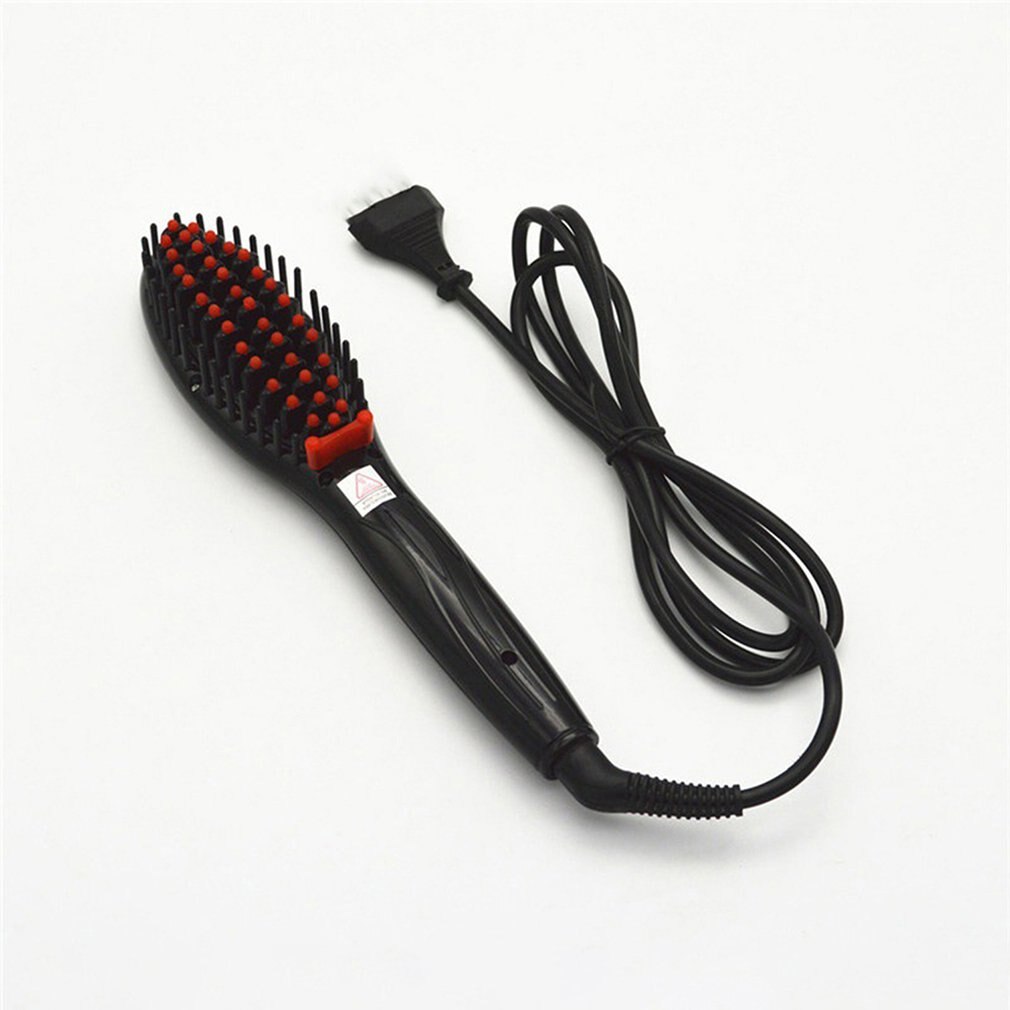 Artefacto de pelo liso peine de pelo recto no daña el cabello, madera contrachapada eléctrica de cerámica, peine de pelo recto