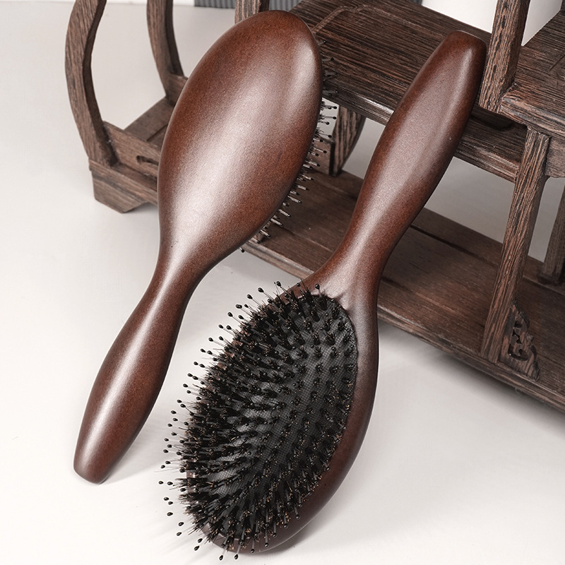 Bristle Hair Brush Women Combs for Hair Wood HairBrush Detangle Straightener Brush Hair Comb Barber Accessories