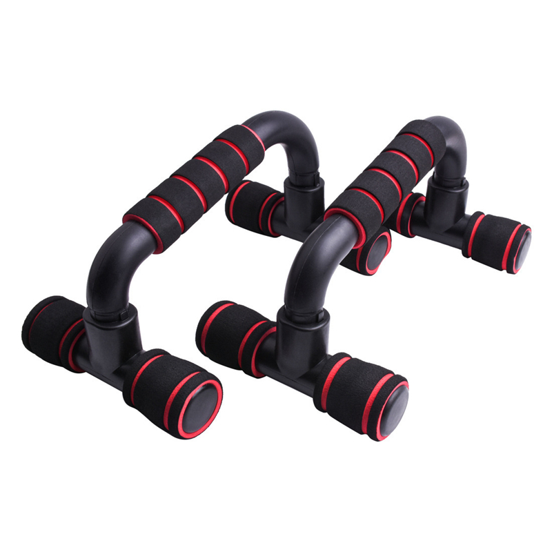 Antislip Push-Up Stand Home Fitness Power Rack Gym Handgrepen Push-Up Bars Oefen Arm Borst Spiertraining Bodybuilding-Apparatuur: Rood