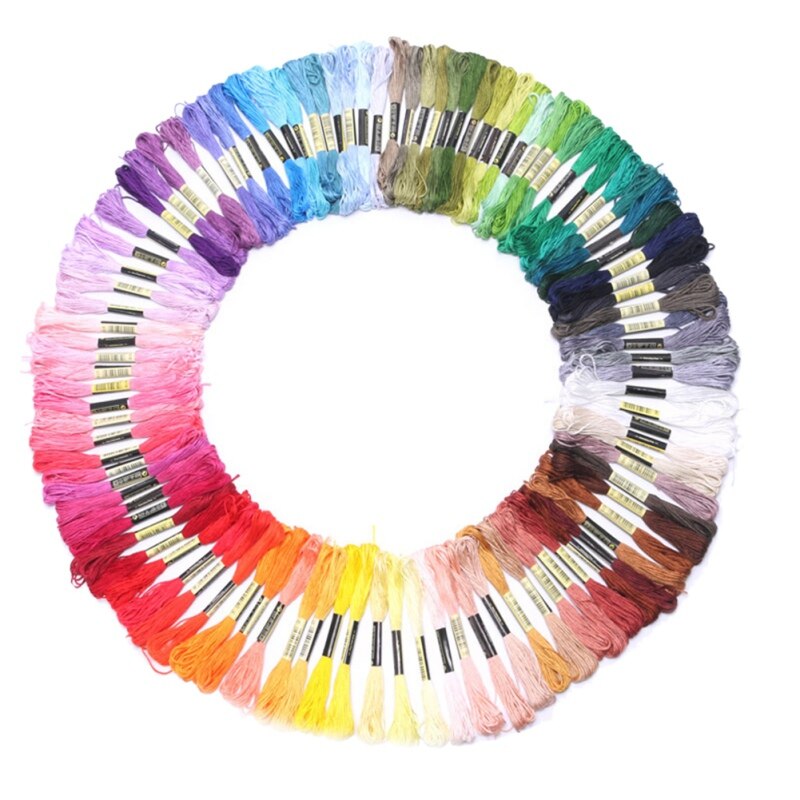 36/50/100 strengen garen in verschillende kleuren voor borduren, kruisnaaldbreien, armbanden, handborduuraccessoires m