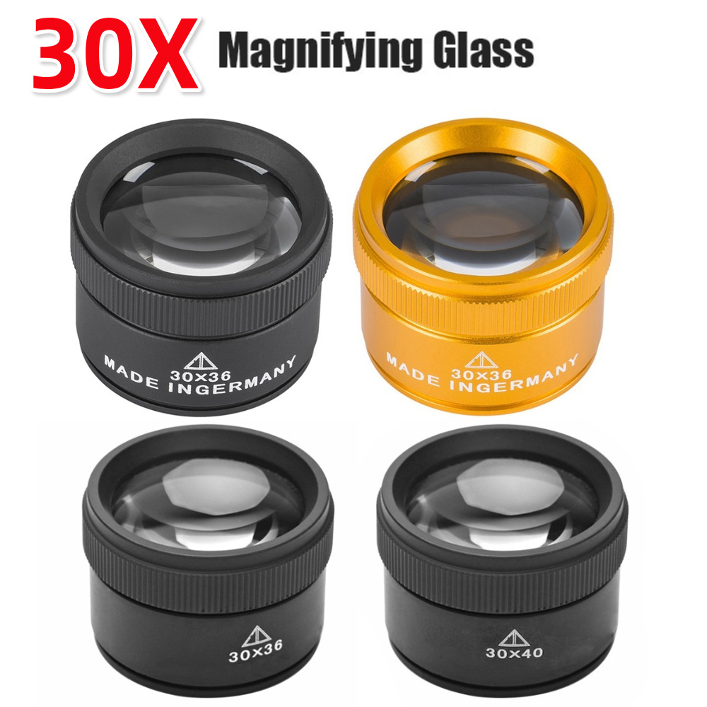 30x 36mm förstoringsglas  k9 optisk lins för precisionsarbete myntstämplar klockreparation bärbar handhållen förstoringsglas 30x 40mm