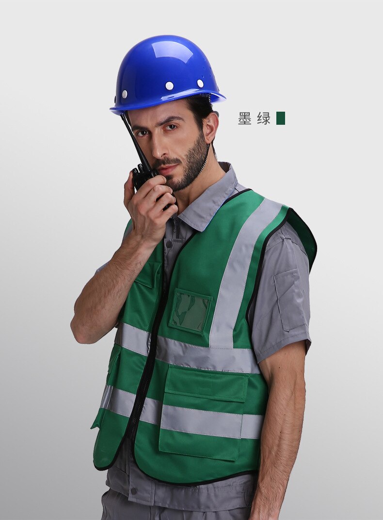 Gilet réfléchissant haute visibilité de | Vêtements de travail pour moto, cyclisme, sport d'extérieur, vêtements de sécurité réfléchissants: green / XXL