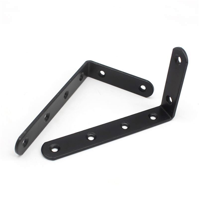 2X 4X Wall Mounted L Shaped Angle Shelf Heavy Duty Cast Iron Metal Bracket Supports Thickened Corner Brace Furniture Hardware: 2PSC(Screws include)