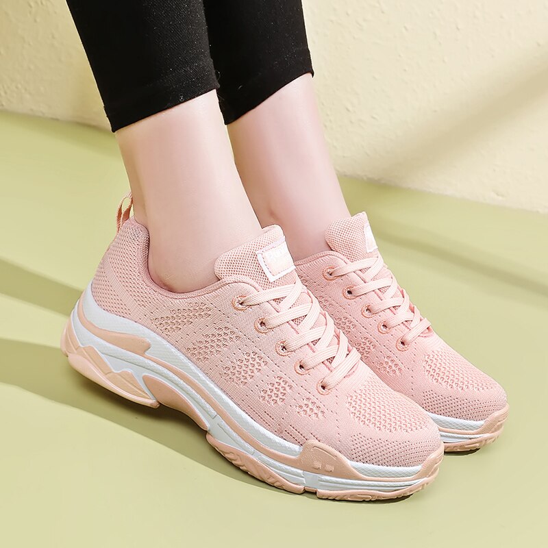 Women Running Shoes Breathable Sneakers for Woman Comfortable Black Gym Sports Shoes Zapatillas Mujer Deportiva Size 35-40