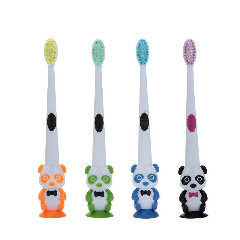 1 Pcs Kinderen Cartoon Panda Zachte Tandenborstel Baby Tandenborstel Kids Training Tanden Borstel Zorg Voor 3-12 jaar Oud