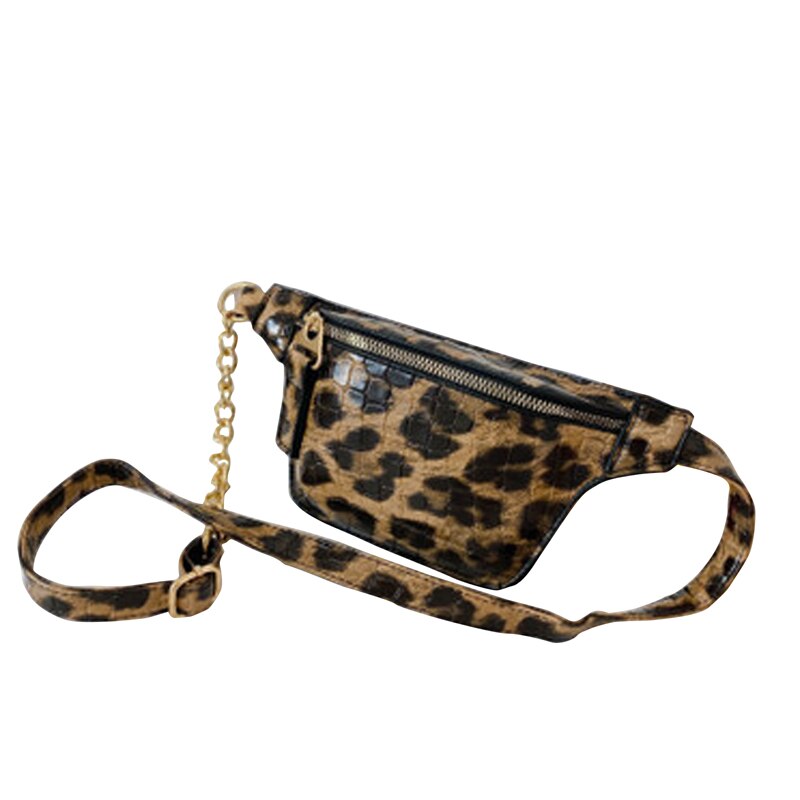 Børn leopard taljepakke børn piger drenge stilfuld krokodille mønster crossbody taske brysttaske til fest dagligt brug: Gul