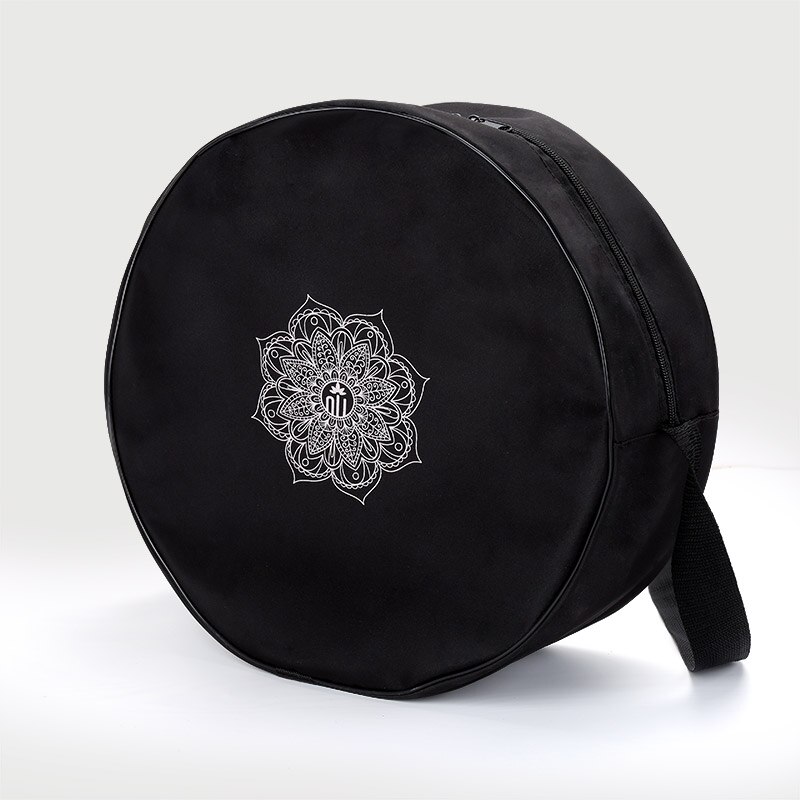Yoga Wiel Bag Nylon Black Mandala Bloem Yoga Cirkel Tas Grote Capaciteit Dubbele Rits Pilates Wiel Rugzak Fitness Sport Bag: Default Title