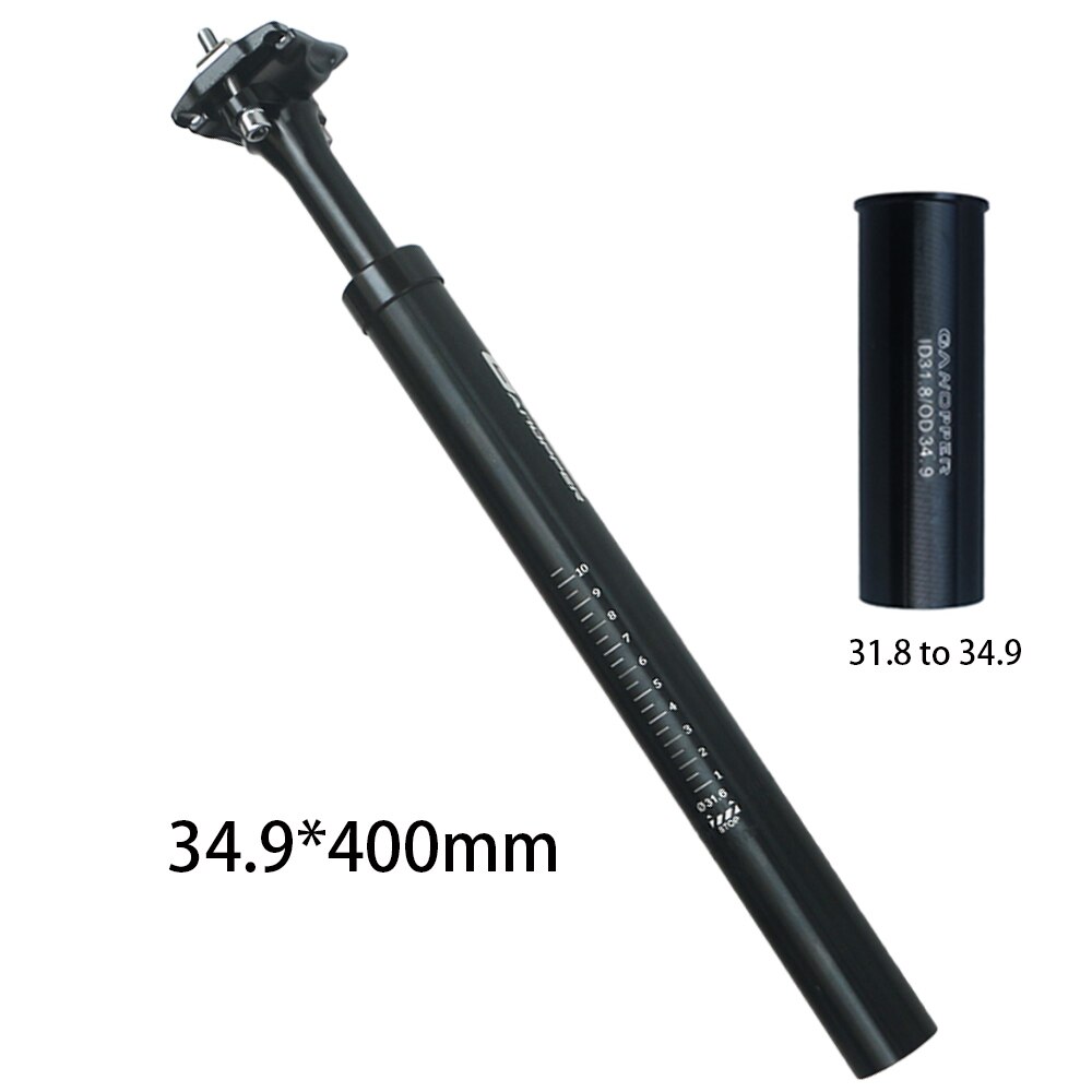 Bike Suspension Telescopic Seatpost 27.2 28.6 30 30.4 30.9 31.6 33.9 Bicycle Shock Absorber Adjustable Seat Post Bike Saddle Rod: 34.9mm seatpost