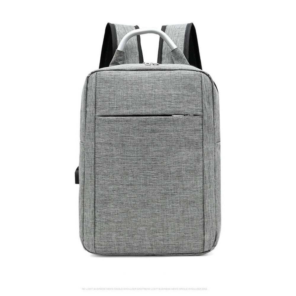 Anti-Diefstal Mannen Vrouwen Laptop Notebook Rugzak + Usb Opladen Business Schooltas Outdoor Reistas Oxford Waterdicht: Grijs