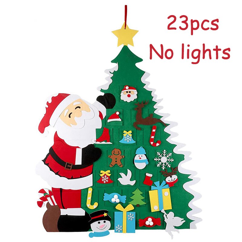 Artigianato fai-da-te LED albero di natale decorazioni di buon natale per la casa ornamento di natale regali di natale Navidad babbo natale capodanno: 23PCS No  light
