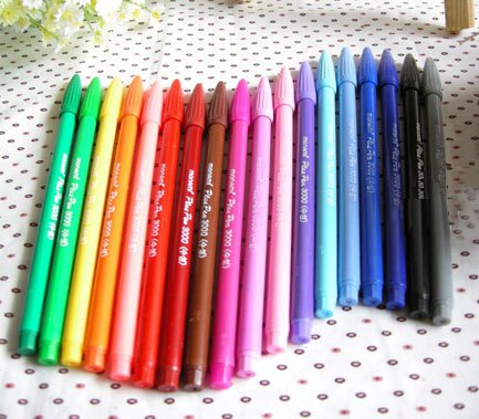 24 stks doodle multi-color pen Korea briefpapier water kleur pen waterbasis pen Art Markers