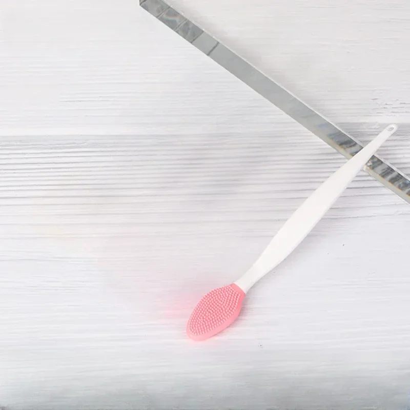 Hautpflege Lippe Peeling Gesichts Reinigung Gesicht Peeling Nase Sauber Pinsel Mitesser Entfernen Silikon Doppelseitige Hautpflege Werkzeug: Silber