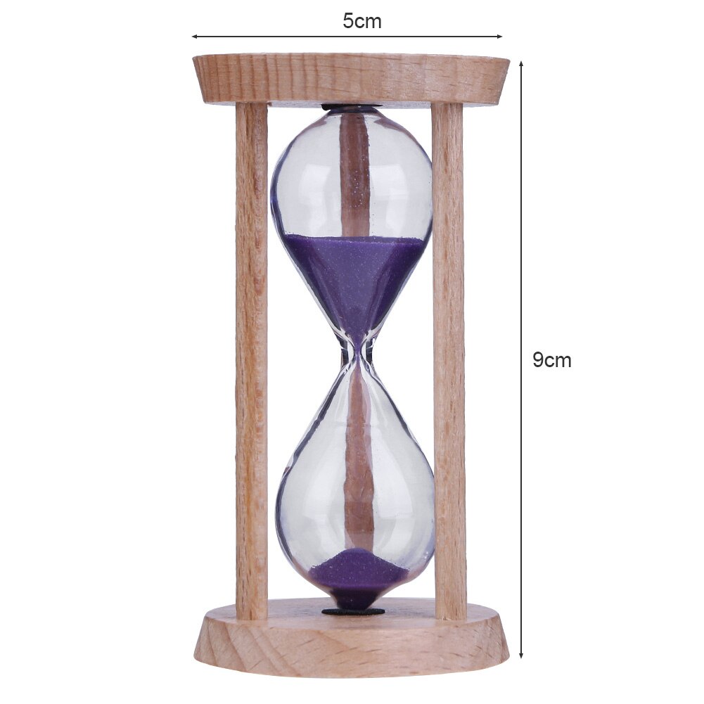 1/3/5 Minutes Sand Clock Kids Toothbrush Timer Wooden Hourglass Time Counter Classroom Game Timer For Kids Home Decor: Purple