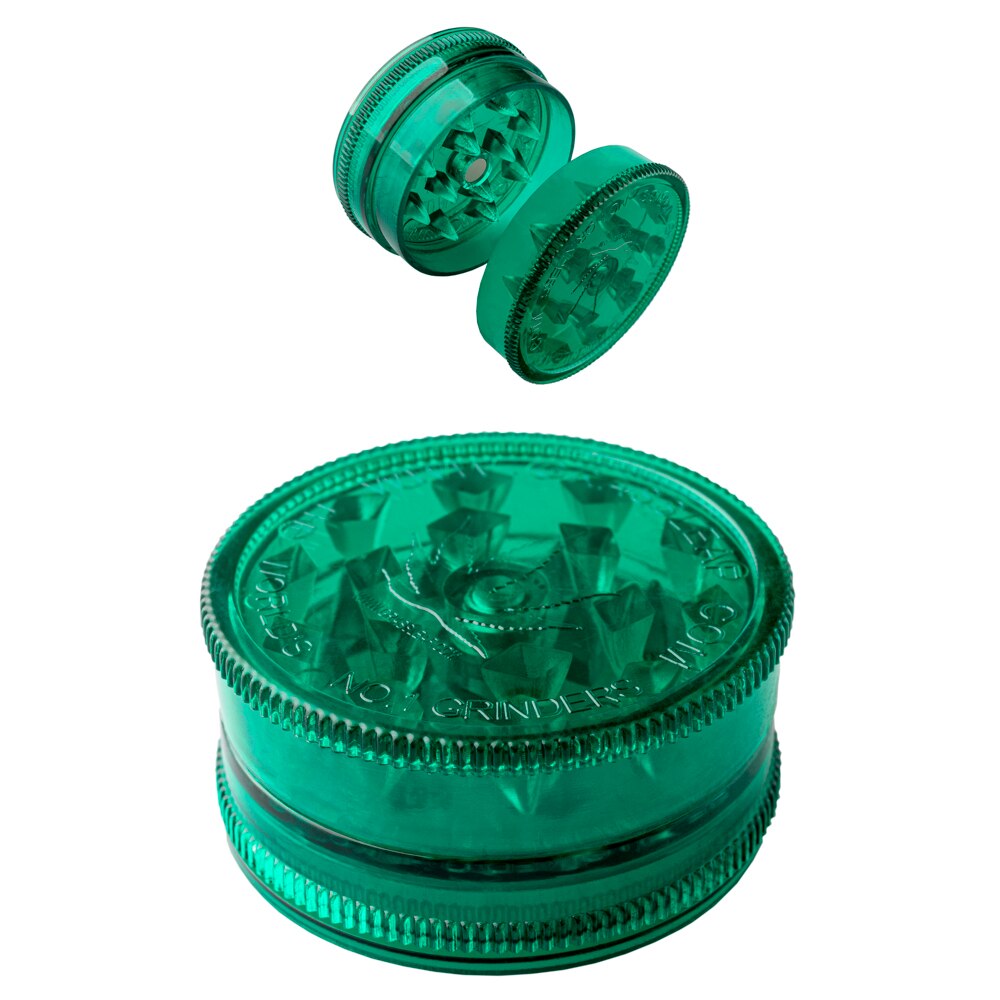 Hibron Grinder 2 Piezas. Molinillo de Hierbas. Grabado Hoja de marihuana.