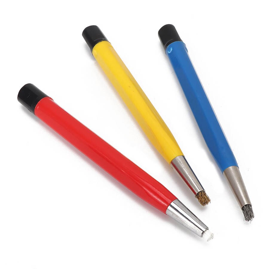 Precison 3pcs Copper Brush Pen Watch Scratch Remover Cleaner Watch Repair Tool