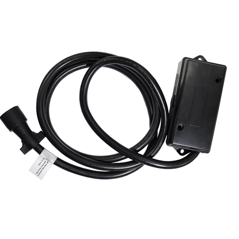 Heavy Duty 7 Way Plug Inline Trailer Cord With 7 Gang Junction Box - 8 Feet,Weatherproof