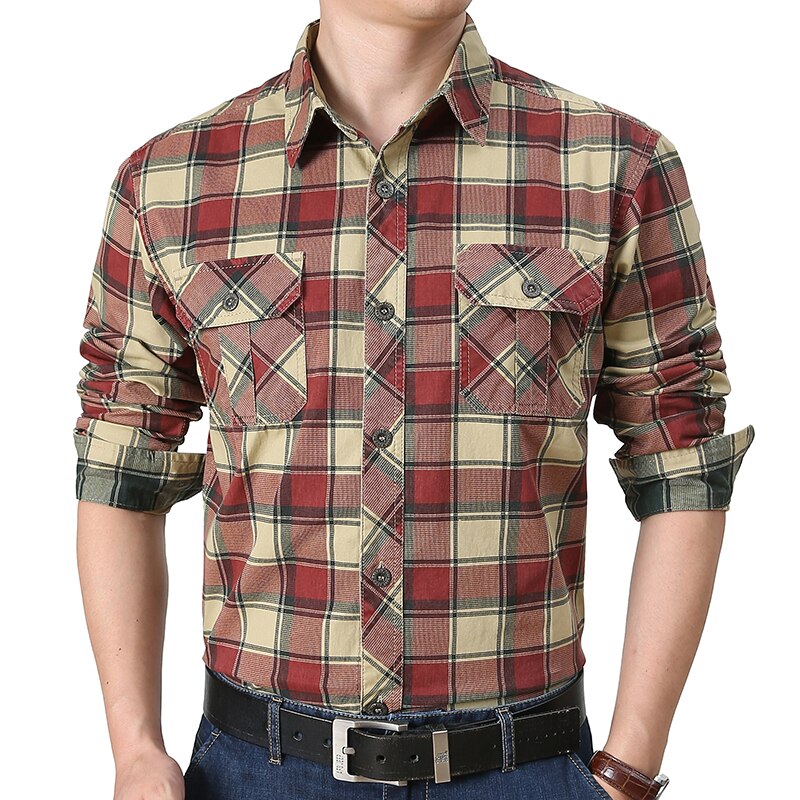 2021 camicia a quadri da uomo in flanella autunnale primavera camicie Casual calde da uomo a maniche lunghe camicia a quadri da uomo in cotone britannico