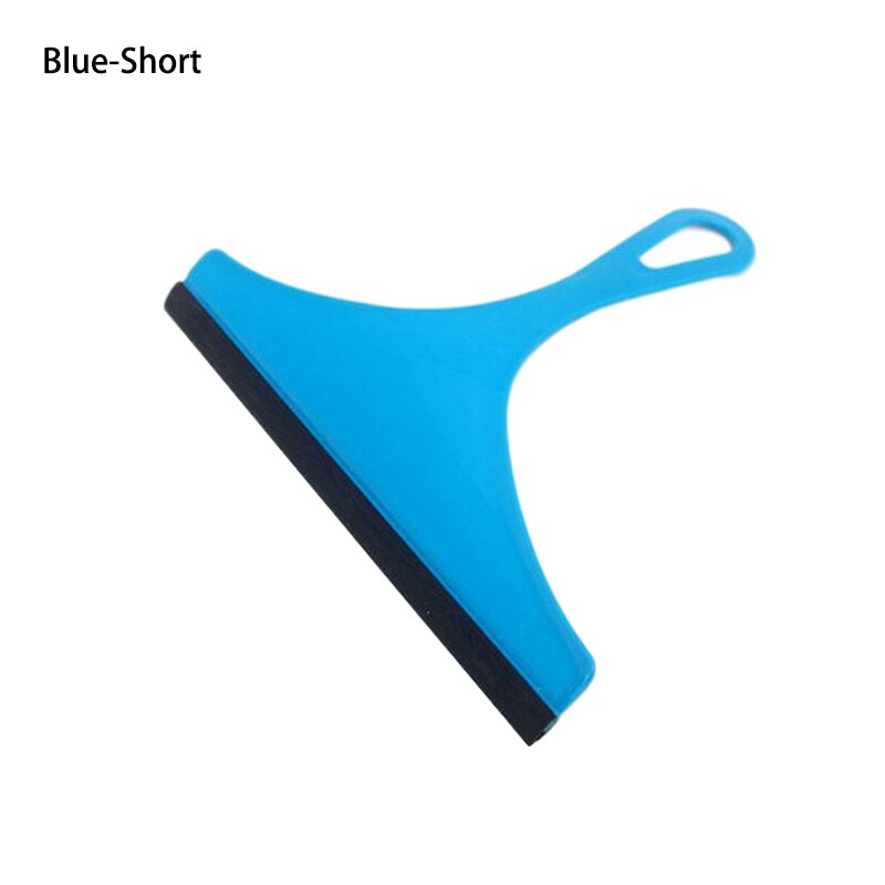 Cepillo limpiacristales para limpieza de ventanas, limpiador de escobilla de aire, raspador de lavado para el Hogar, baño, coche, herramienta de limpieza, accesorios de cocina: Blue-Short